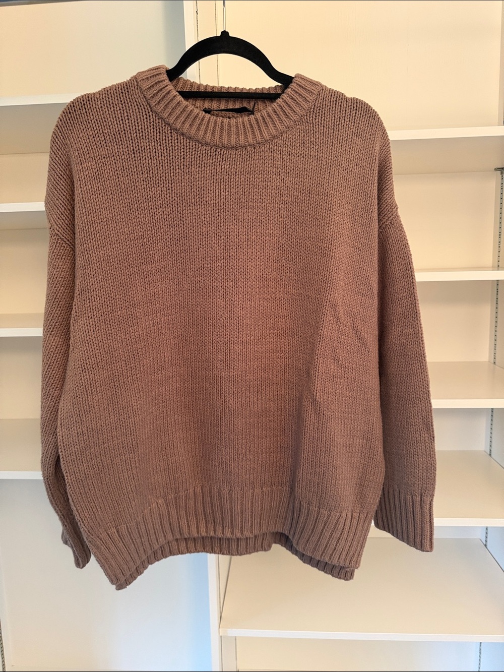 Jenni Kayne Boyfriend Crewneck Top in Taupe